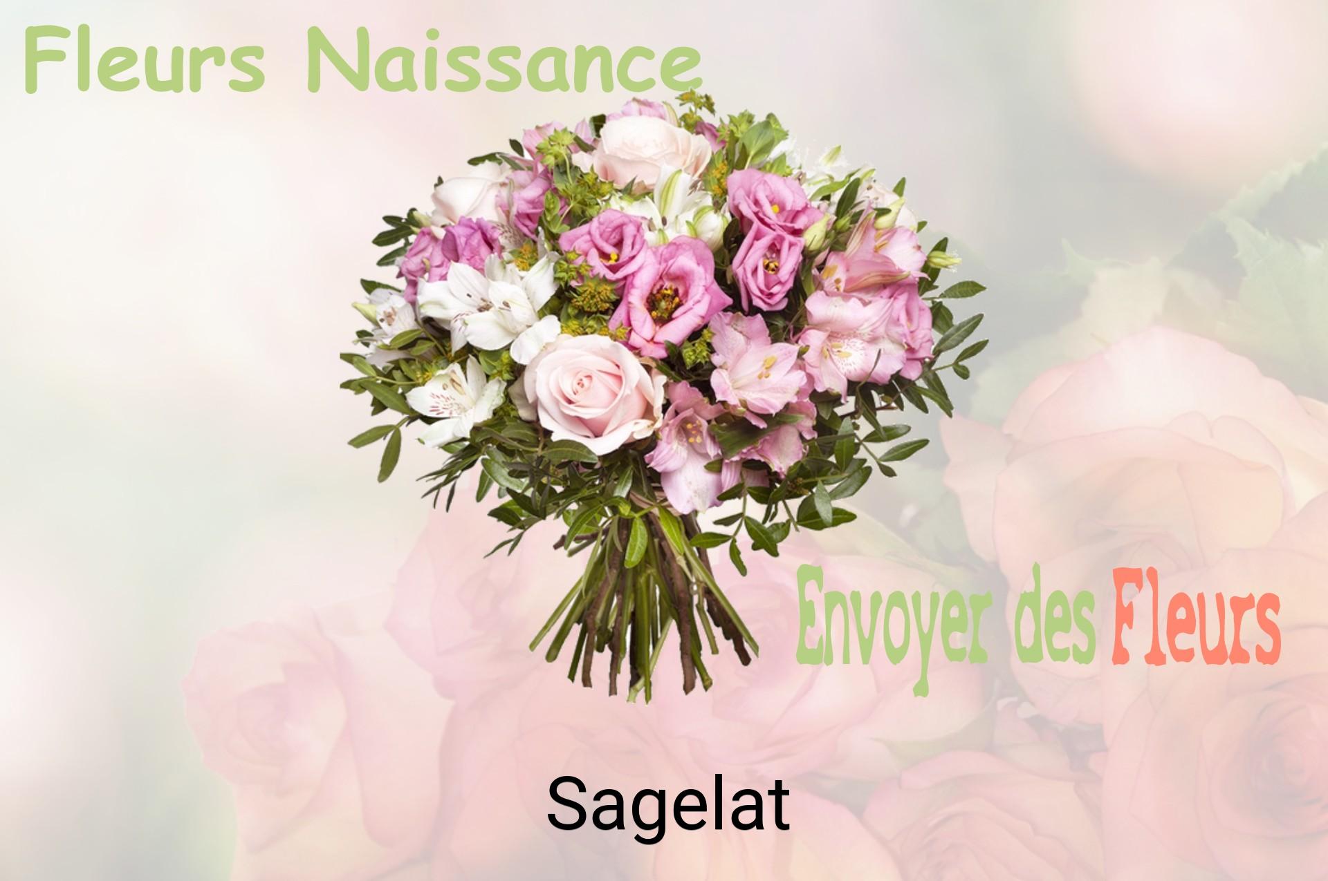 Bouquet de fleurs de naissance livré à Sagelat